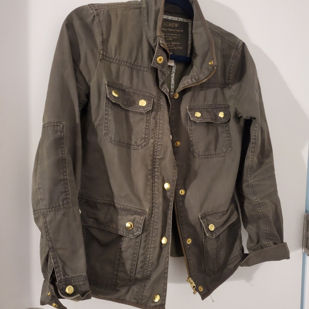 Jcrew navy olive green fall jacket barn